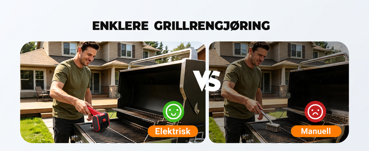 INKBIRD Trådløs elektrisk grillbørste med tre hastigheter