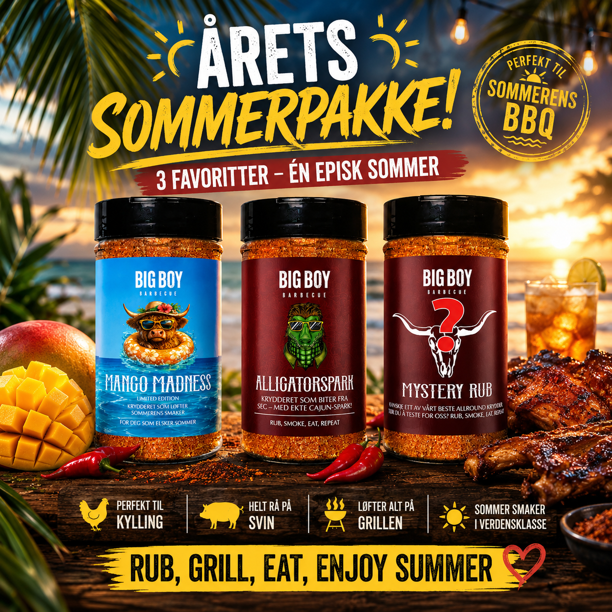 Big Boy BBQ Sommerpakke for BBQ-elskere