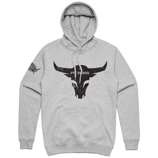 Pit Boss Bull Hoody, Grey Heather – Men’s XL