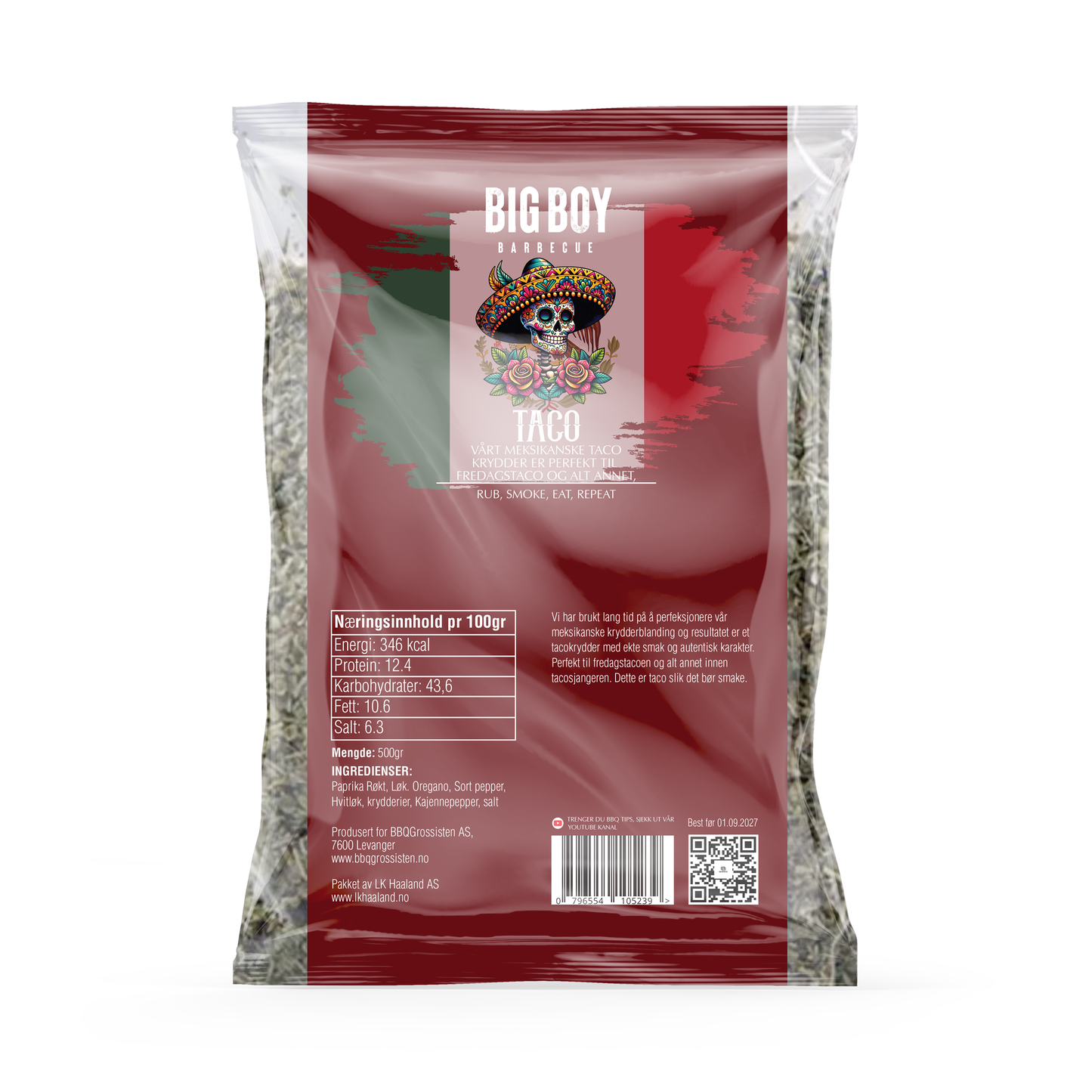 Big Boy BBQ Taco-krydder 500gr