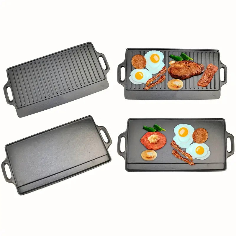 Big Boy BBQ To-side Støpejernplate