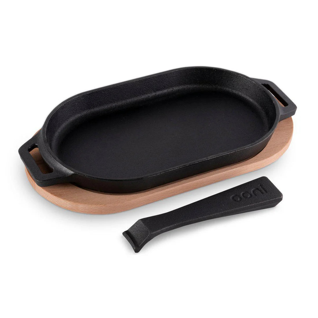 Ooni Sizzler Stekepanne i jern med underlag i tre