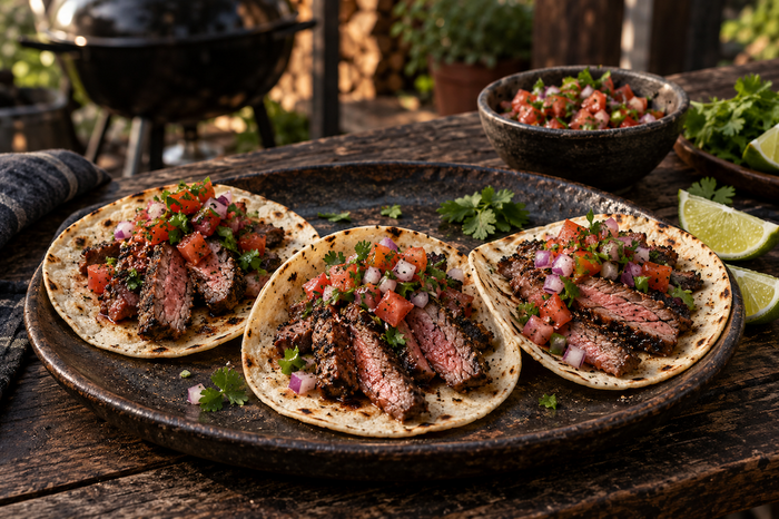 Flank steak taco
