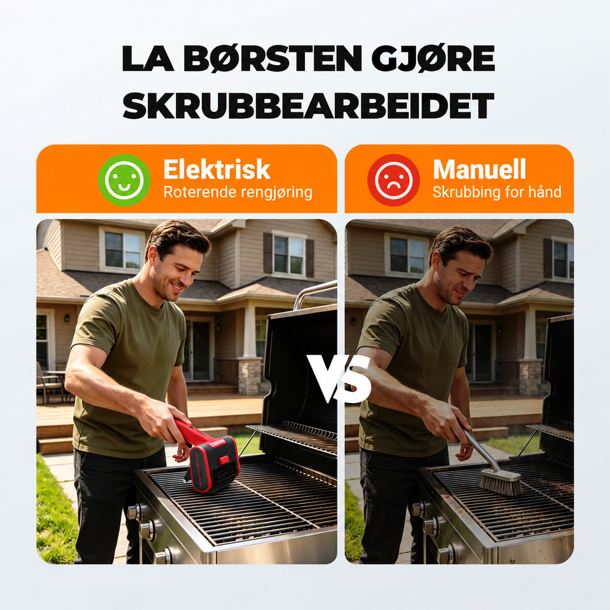 INKBIRD Trådløs elektrisk grillbørste med tre hastigheter