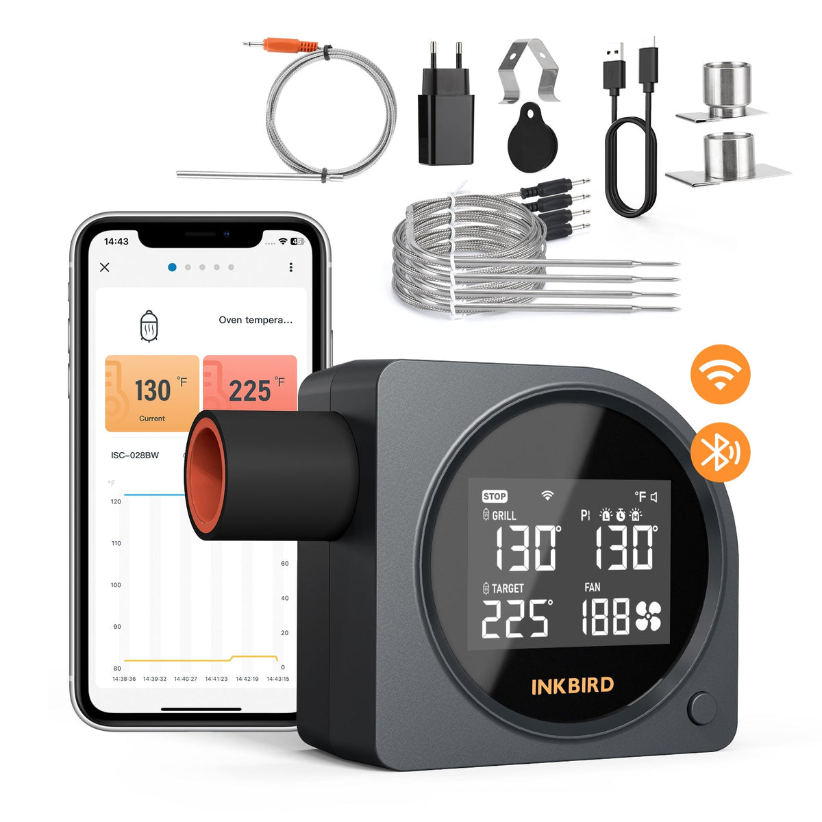 INKBIRD ISC-028BW – temperaturkontroller med vifte til grill og smoker