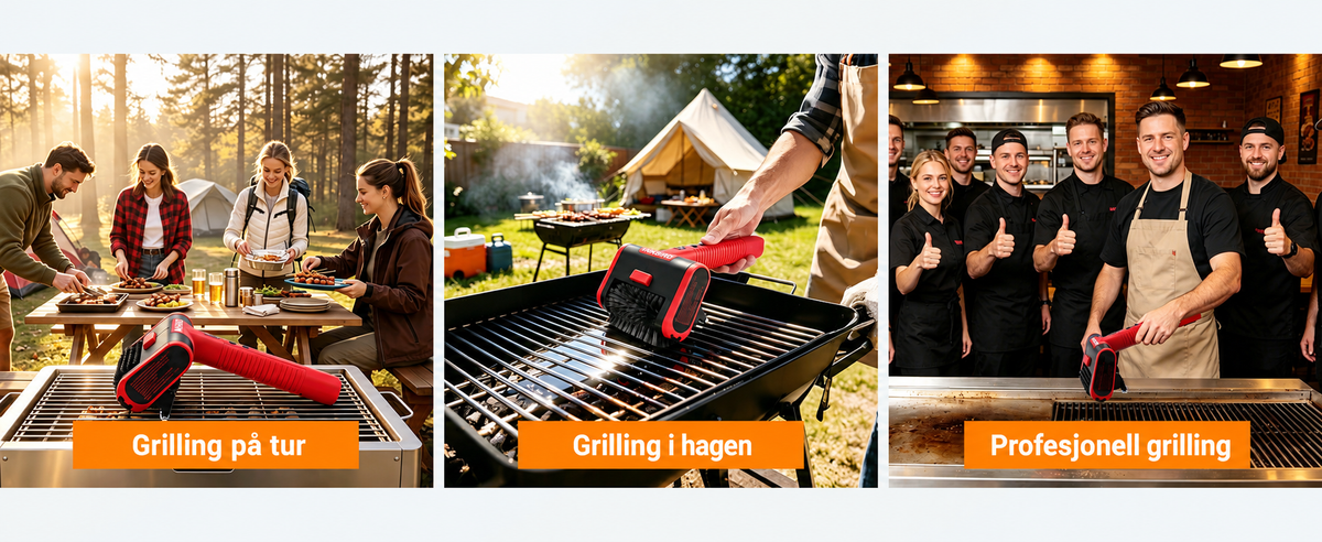 INKBIRD Trådløs elektrisk grillbørste med tre hastigheter