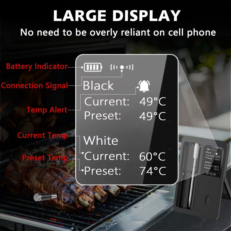 Big Boy BBQ BF40 Trådløst Termometer 2 Prober