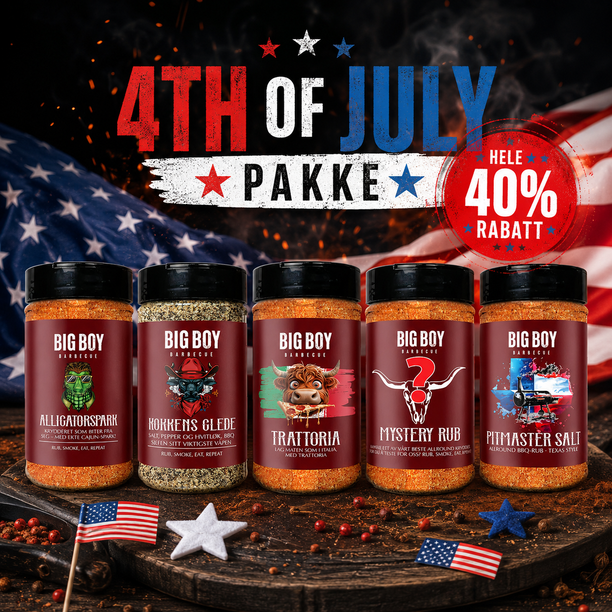 Big Boy BBQ 4th of July Pakke