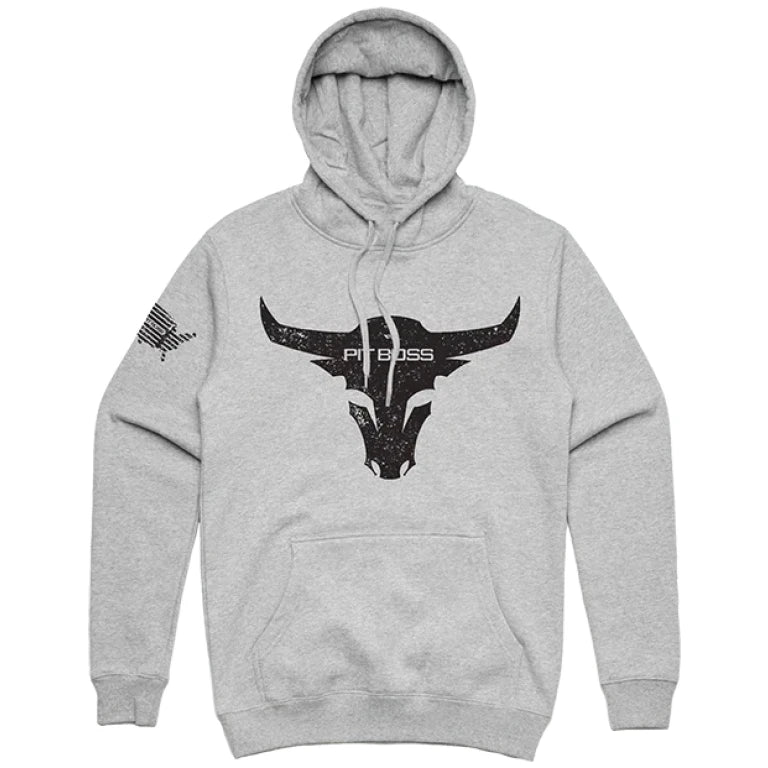 Pit Boss Bull Hoody, Grey Heather – Men’s XL