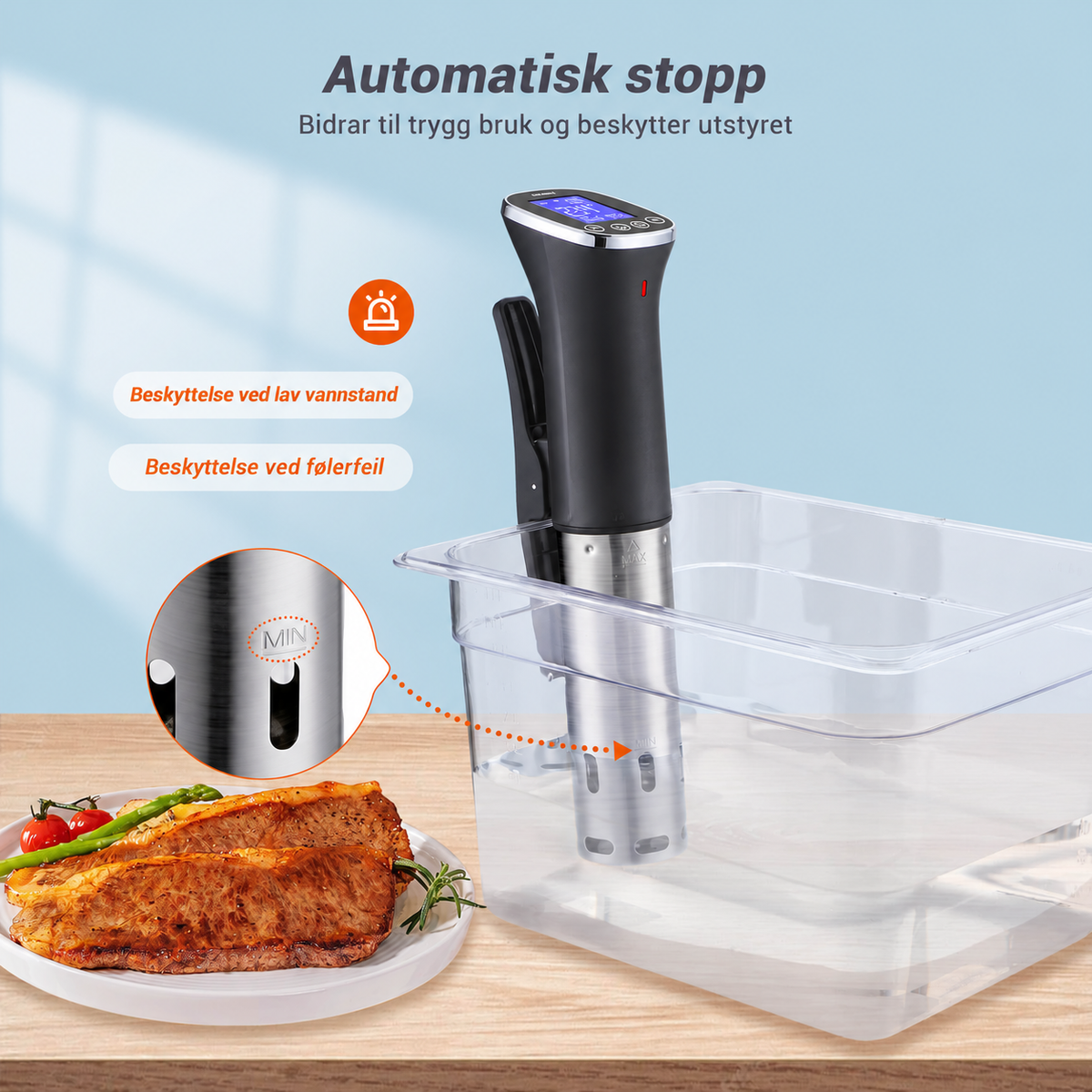 INKBIRD ISV-300W Sous Vide med WiFi – 1000 W