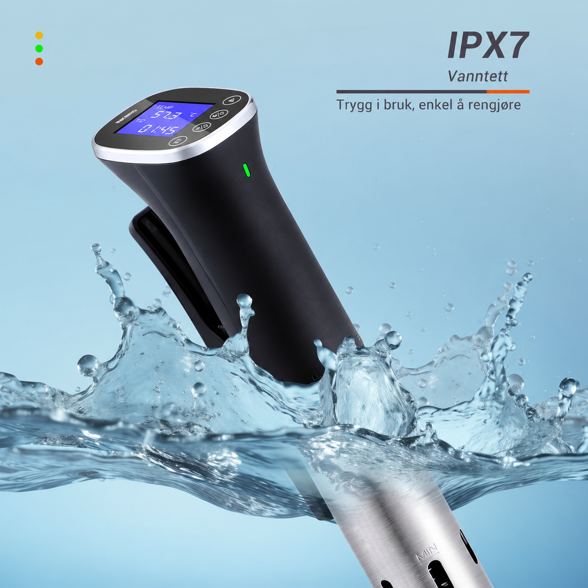 INKBIRD ISV-300W Sous Vide med WiFi – 1000 W