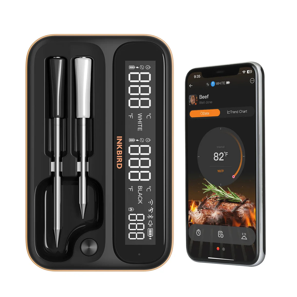 INKBIRD Wifi/Bluetooth 2 prober BBQ Termometer