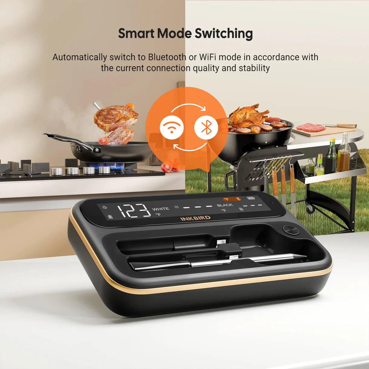 INKBIRD Wifi/Bluetooth 2 prober BBQ Termometer