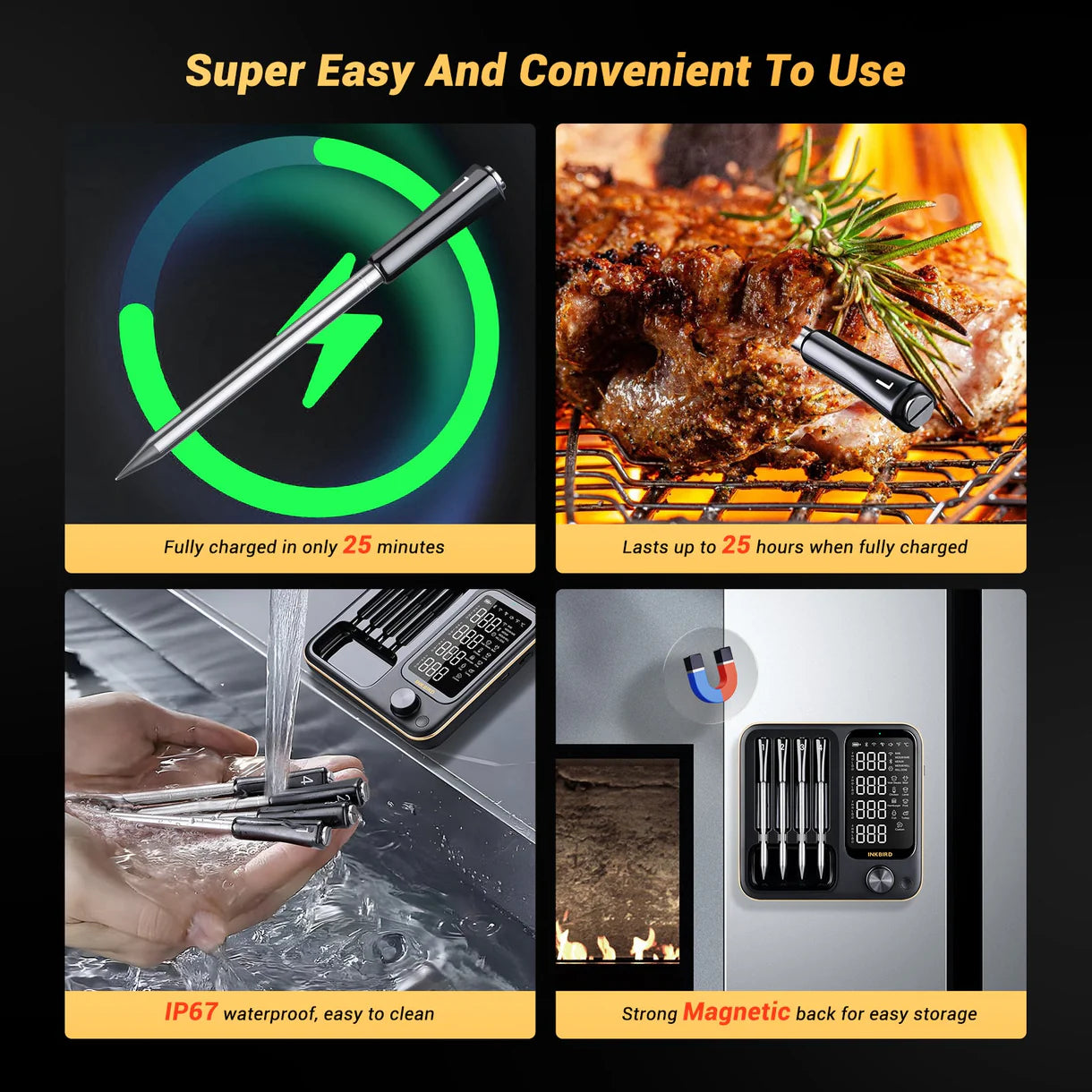 INKBIRD Wifi/Bluetooth 4 prober BBQ Termometer